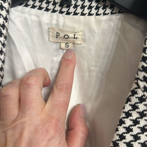 POL Black and White Oversized Houndstooth Blazer Size S - Picture 5 of 7